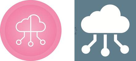 Hybrid Cloud Vector Icon