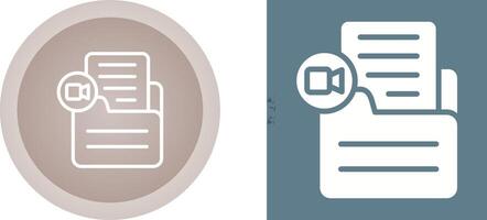 Document Insert Video Vector Icon