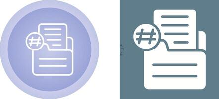 Document Numbering Vector Icon