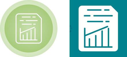Document Insert Graph Vector Icon