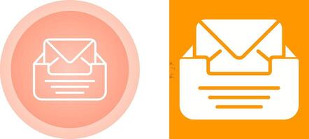 Inbox with envelope Vector Icon