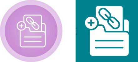 Document Insert Link Vector Icon