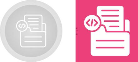 Document Insert Code Vector Icon