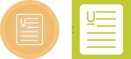 Document Underline Vector Icon