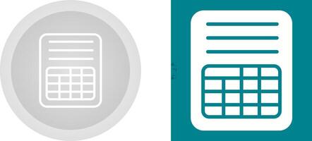 Spreadsheet Vector Icon