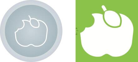 Apple Eaten Vector Icon