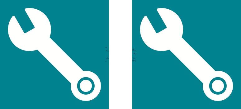 icono de llave inglesa vector