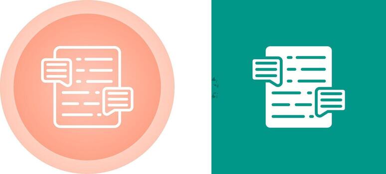 Document Commenting Vector Icon