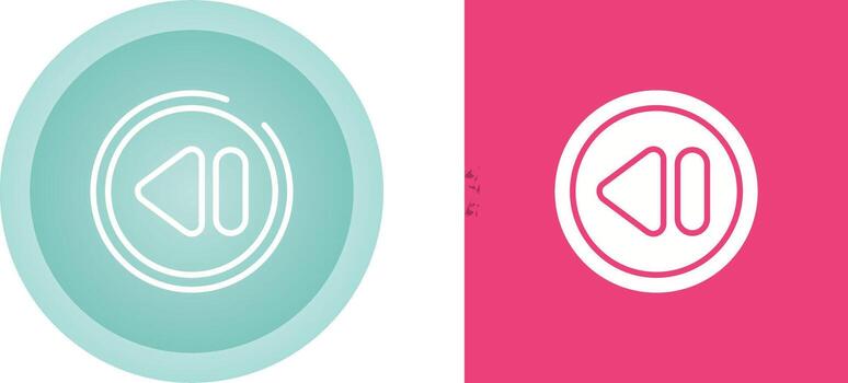 rebobinar botón vector icono