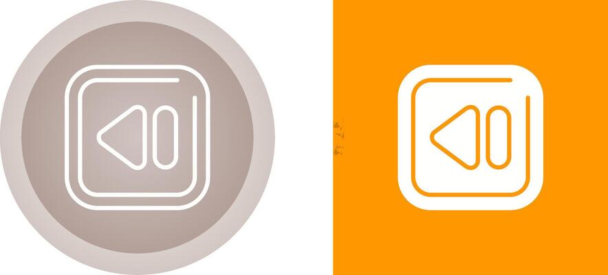 Rewind Square Vector Icon