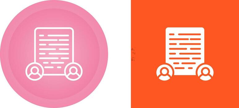 documento colaboración vector icono