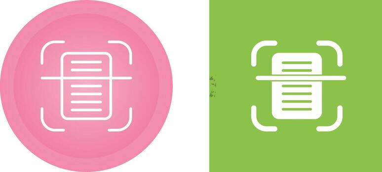 Document Scanning Vector Icon