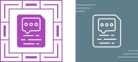 Document Insert Comment Vector Icon