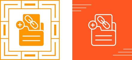 Document Insert Link Vector Icon