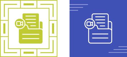 Document Insert Video Vector Icon