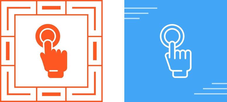 empujar botón vector icono
