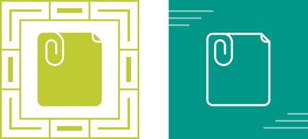 Paperclip with paper Vector Icon