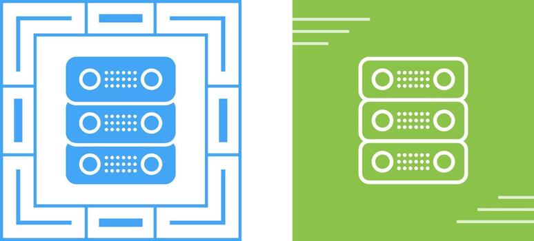 dedicado servidor vector icono