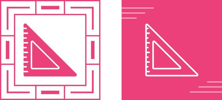 icono de vector de regla triangular