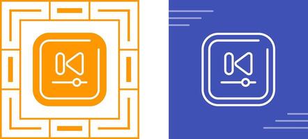 Video Previous Track Square Vector Icon
