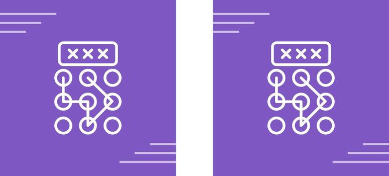 icono de vector de bloqueo de patrón