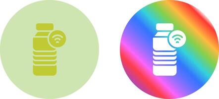 Fitness Smart Water Bottle Vector Icon