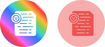 Document Insert Emoji Vector Icon