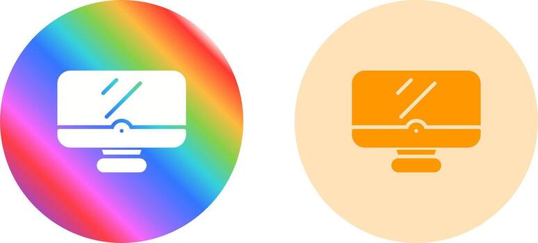 Desktop computer Vector Icon