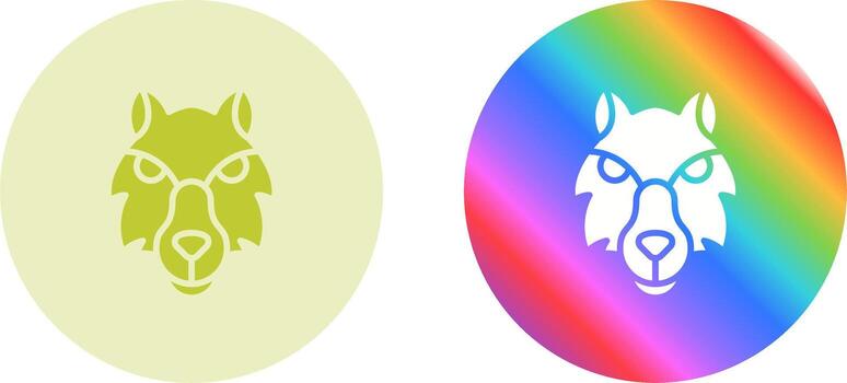 icono de vector de lobo