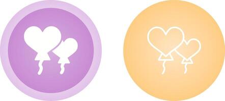 Heart shaped balloons Vector Icon