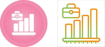 Briefcase with Chart Vector Icon