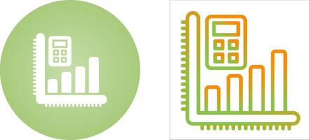 Calculator with Graph Vector Icon