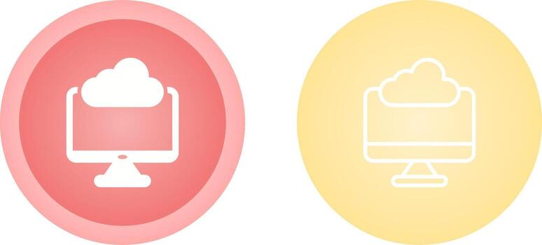 icono de vector de computación de borde