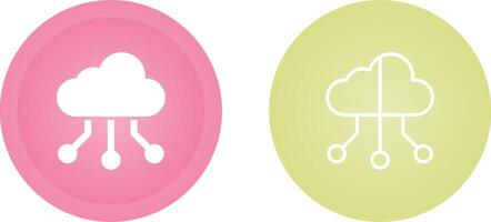 Hybrid Cloud Vector Icon