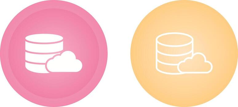 icono de vector de base de datos en la nube