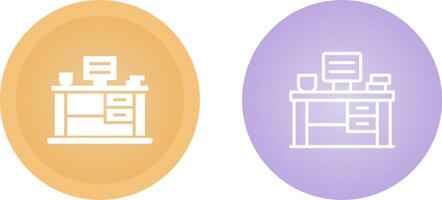 Office Desk Vector Icon