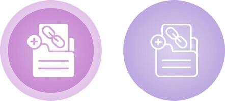 Document Insert Link Vector Icon