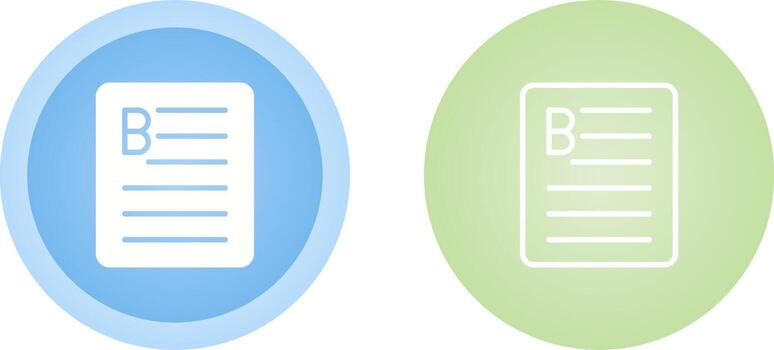 Document Bold Vector Icon