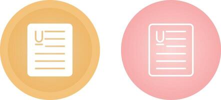 Document Underline Vector Icon