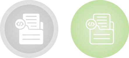 Document Insert Code Vector Icon