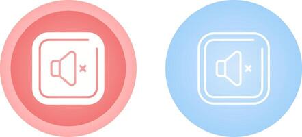 Mute Square Vector Icon