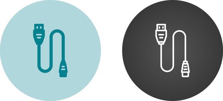 Printer Cable Vector Icon