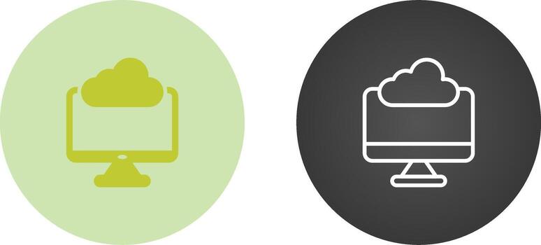 icono de vector de computación de borde