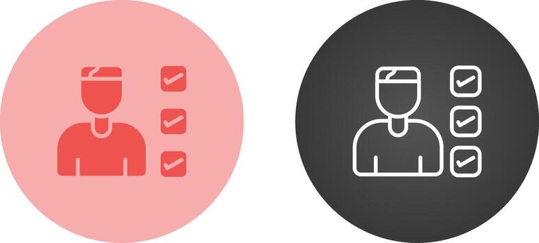 usuario pruebas vector icono