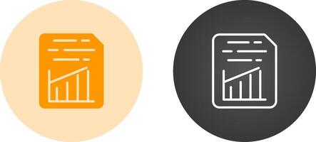 Document Insert Graph Vector Icon