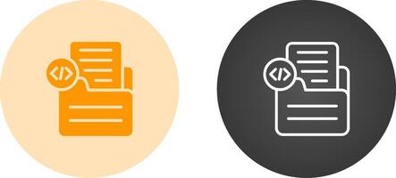 Document Insert Code Vector Icon