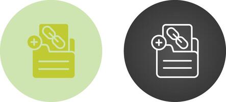 Document Insert Link Vector Icon