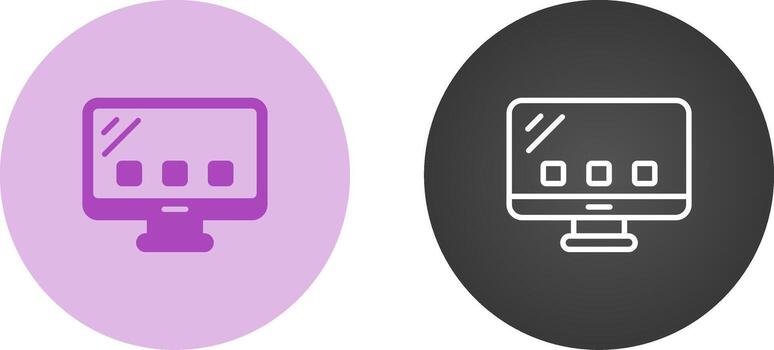 Desktop Computer Vector Icon