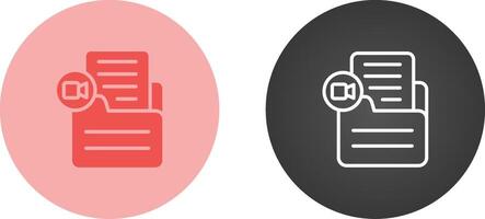 Document Insert Video Vector Icon