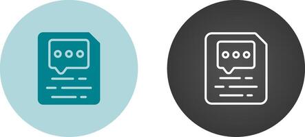 Document Insert Comment Vector Icon